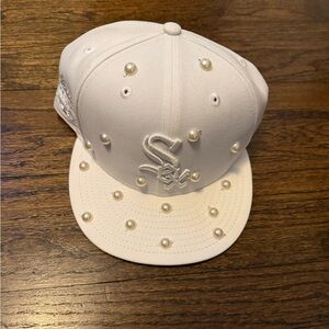 New era Sox White Pearl-Embellished hat